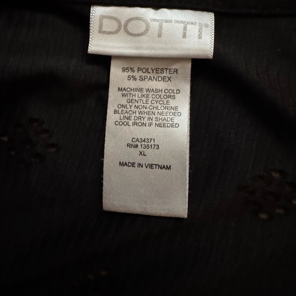 Dotti Women’s Black Lace Overlay Drawstring Waist Swimsuit Coverup Size XL - Picture 3 of 9